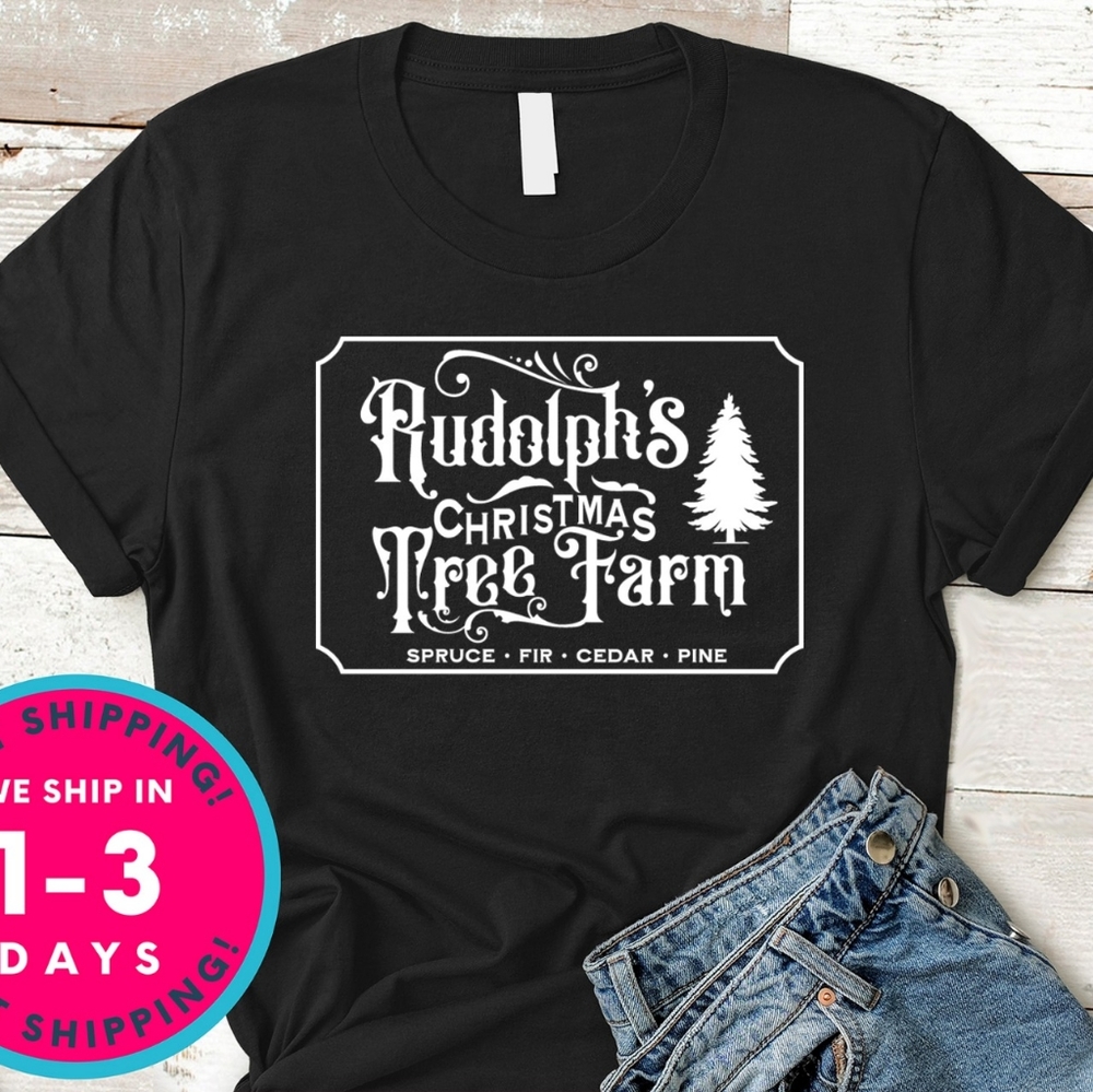 Rudolph's Christmas Tree Farm unisex soft shirt